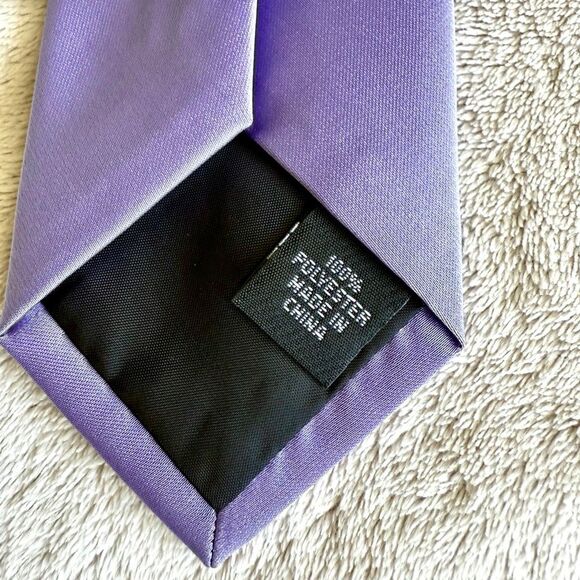 NWT Calvin Klein Boys Lavender Adjustable Zipper Neck Tie - Picture 5 of 8